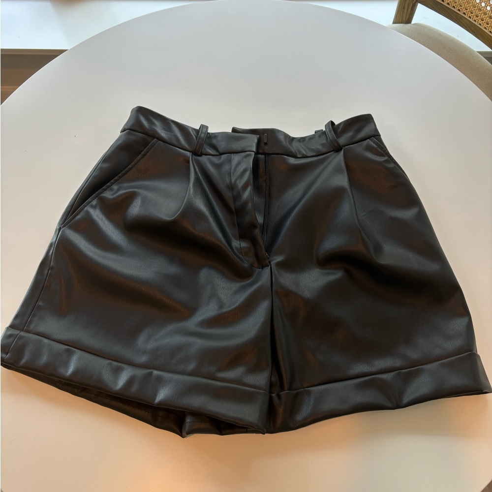 Zara Leather Shorts